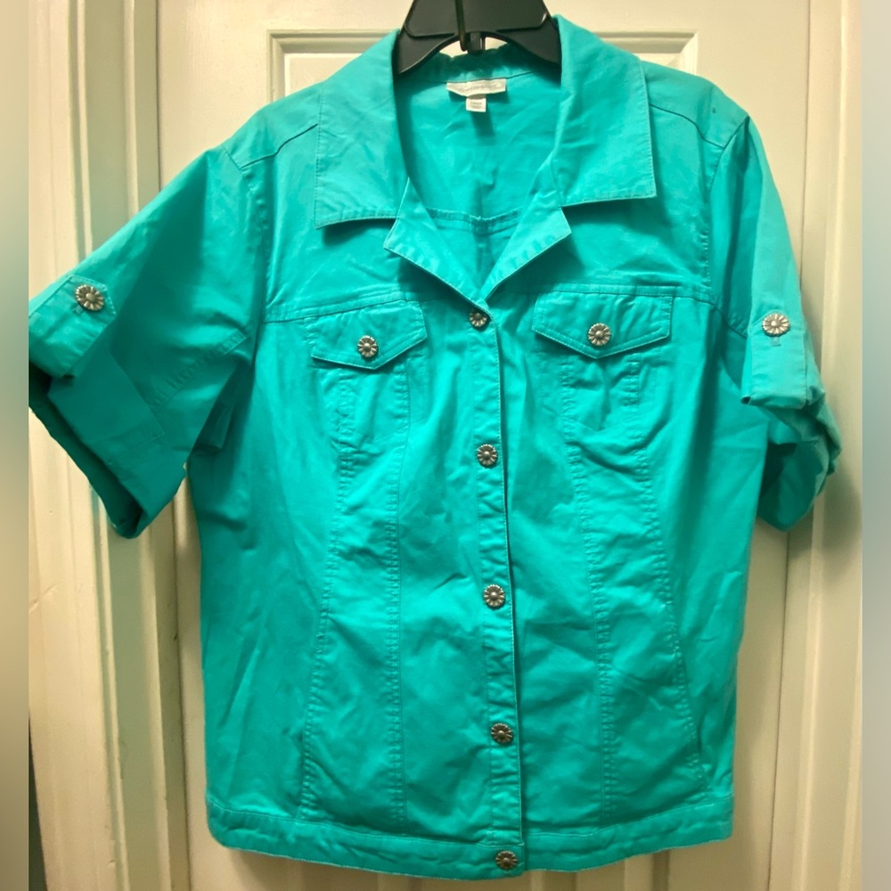 ENC Dress Barn Short Sleeve Cuffed Jacket